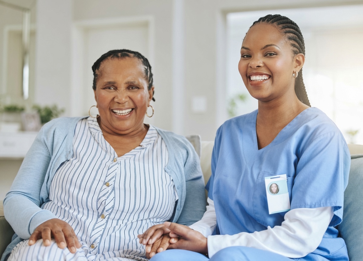 InSitu Clinic nurse sitting with a patient at home